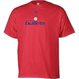 adidas Washington Bullets Hardwood Classics Vintage Logo T-Shirt