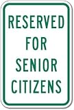 Reserved For Senior Citizens Parking Signs - 12x18