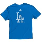 MLB Boys' Los Angeles Dodgers Better Logo Short Sleeve Tee, Royal, Large
