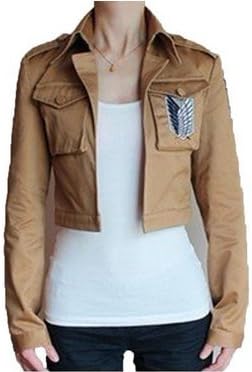 Worldeal Shingeki no Kyojin Attack on Titan Scouting Legion Khaki Cosplay Custom Jacket (XXL)