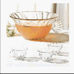 Anchor Hocking Victoria 18-Piece Punch Set: Includes 7-Quart Punch Bowl, 8 Punch Cups, 8 Punch Cup Hooks and a Ladle.