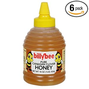 Billy Bee pure canadian clover Honey, 16-Ounce bottles (Pack of 6) by Billy Bee