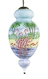 Ne Qwa Art Candy Cane Flamingos Paul Brent Ornament