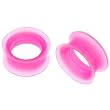 Neon Pink Soft Silicone Flesh Tunnel Plugs - 7/8'' (22mm) - Sold as a Pair
