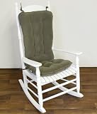 Greendale Home Fashions Jumbo Rocking Chair Cushion, Cherokee Solid, Sage
