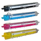 Xerox Tektronix Phaser 6200 Set of 4 Compatible Laser Toner Cartridges: 1 each of Black 016-2008-00, Cyan 016-2005-00, Magenta 016-2006-00, Yellow 016-2007-00 by LD Products