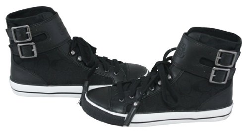 Coach Signature Fizzle High Top Sneakers Tennis Shoes Black product image