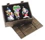 Thomas Pacconi Hand-Painted Glass Let It Snow For Santa Ornaments In Wood Storage Crate, Set Of 3