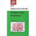 DAV Alpenvereinskarte 31/1 Stubaier Alpen Hochstubai 1 : 25 000 Wegmarkierungen: Topographische Karte