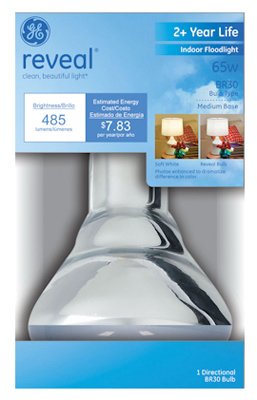 G E Lighting 75414 65-Watt Reveal Halogen Floodlight Bulb - Quantity 6 Light Bulbs, Reflector/Heat Lamps On Sale