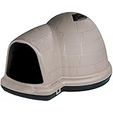 Petmate Indigo Dog House with Microban, Medium, Taupe Top, Black Bottom