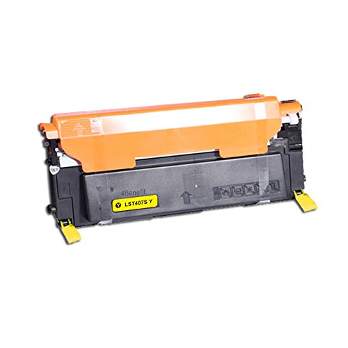 Dell (1-Pack) 4Benefit (1xYellow) Compatible CLT-407S Toner Cartridge Work for CLT-Y407S CLT-407S Y407S for Used in CLX-3185FW 3185N CLP-320N CLP-321N CLP-325W Printer