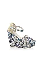 Hypnosi Sandalias de cuña Flower Wedge (Azul)