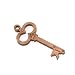 Cherry Wood Laser Cut Skeleton Key Pendant 1 Inch (1)