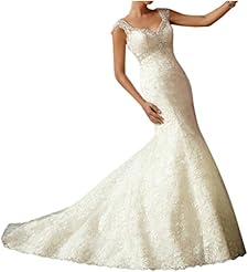 Mermaid 2015 Beaded Lace Wedding Dress 