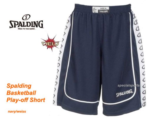 Spalding Basketball Play-off Short Men, marine/weiss