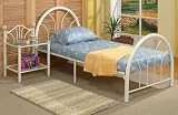 TWIN SIZE BED IN WHITE FINISH