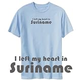 T-Shirt Light Blue  Retro Hearth Suriname  Country