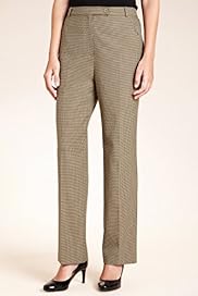Slim Leg 2 Zip Pockets Checked Trousers