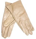 Genuine Light Brown Soft Leather Waterproof and Microfiber Lined Luxurious Looking Gloves for Women and Teens Large Only