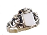Victorian Style Sterling Silver Whimsical Mermaid Signet Ring