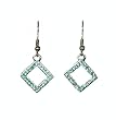 Earrings - E109 - Small Crystal Diamonds ~ Aqua