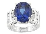 14K White Gold Tanzanite and Diamond Ring