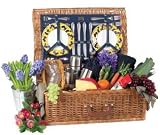 Elite English Style Picnic Basket For Four-Vigna Plates