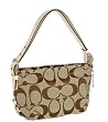 Authentic Coach 24CM Signature Khaki East West Duffle Bag 15068 KH/White