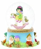 Precious Moments Disney Girl As Snow White On A Rocking Horse 100mm Musical Water Globe, Tune: To Love Again