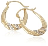 Image of 9ct Yellow Gold AMC104306 Ladies Creole Earrings