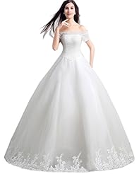 2016 Beaded Applique Sequined Lace-Up Off the Shoulder Short Sleeves  Tulle Floor Length  Ball Gown  Dress