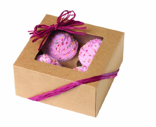 Wilton Kraft 4 Cavity Cupcake Boxes, 3 Count