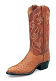 Tony Lama Men's 13 'Super Exotic' Smooth Ostrich Pull On Western Boot - Peanut Brittle