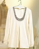 Rhinestone-Neck Top