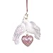 Reed & Barton Two Turtle Doves Blown Glass Christmas Ornament