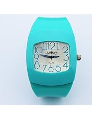ladys womens sports wrist watch quartz jelly bands colorful