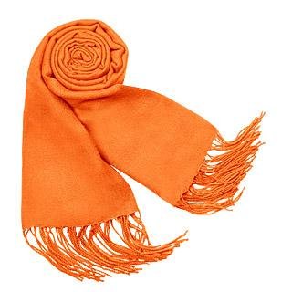 Basile Fringed Solid Wool And Cashmere Pashmina Shawl Orange