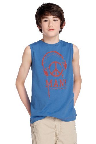 ESPRIT Jungen T-Shirt Regular Fit D08170, Gr. 140/146 (S), Blau (423 Caravan Blue) Preisvergleich