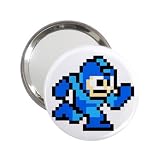 2.25 Inch Handbag Mirror of Vintage Retro Megaman (Mega Man) Running Sprite Graphic