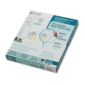 Economy Weight Poly Sheet Protector, Reduced Glare, 11 x 8 1/2, 100/BX