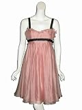 MARCHESA NOTTE Pleat Dress w/ Beading in Rose