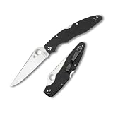 Spyderco Police 3 G-10 Plain Edge Knife, Black