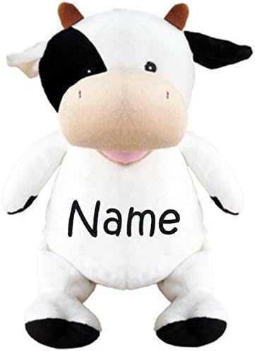 Personalized Stuffed Cow with Embroidered Name