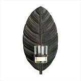 41M9YEMM1TL. SL160  LEAF WALL SCONCE WITH GLASS CUP VOTIVE INDOOR OUTDOOR