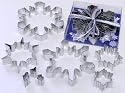 RM Snowflake Cookie Cutter Set - 8 pcs - for Holiday Baking / Christmas Party Favors / Scrapbook Stencils
