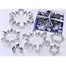 RM Snowflake Metal Cookie Cutter Set - 8 pcs - for Holiday Baking / Christmas Party Favors / Scrapbook Stencils