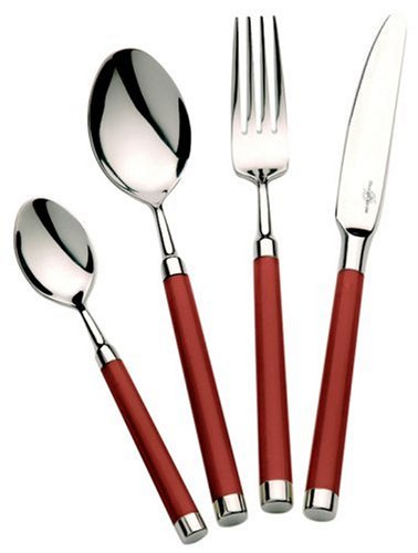 Tarrerias Bonjean-426490-D�ner de Charme - M�nag�re 24 pi�ces HOKKAIDO Rubis - Inox