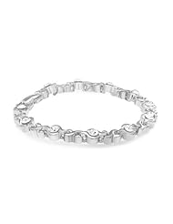 Mahi Eita Collection White Rhodium Plated Crystal Bracelet For Women-BR1100116R Mahi Eita Collection White Rhodium Plated Crystal Bracelet For Women-BR1100116R