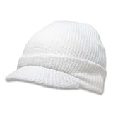 Cuff Jeep Beanie Visor Cap- White